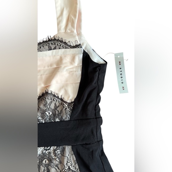 AA STUDIO AA Black and cream Floral Sequined Midi Dress - Picture 3 of 5